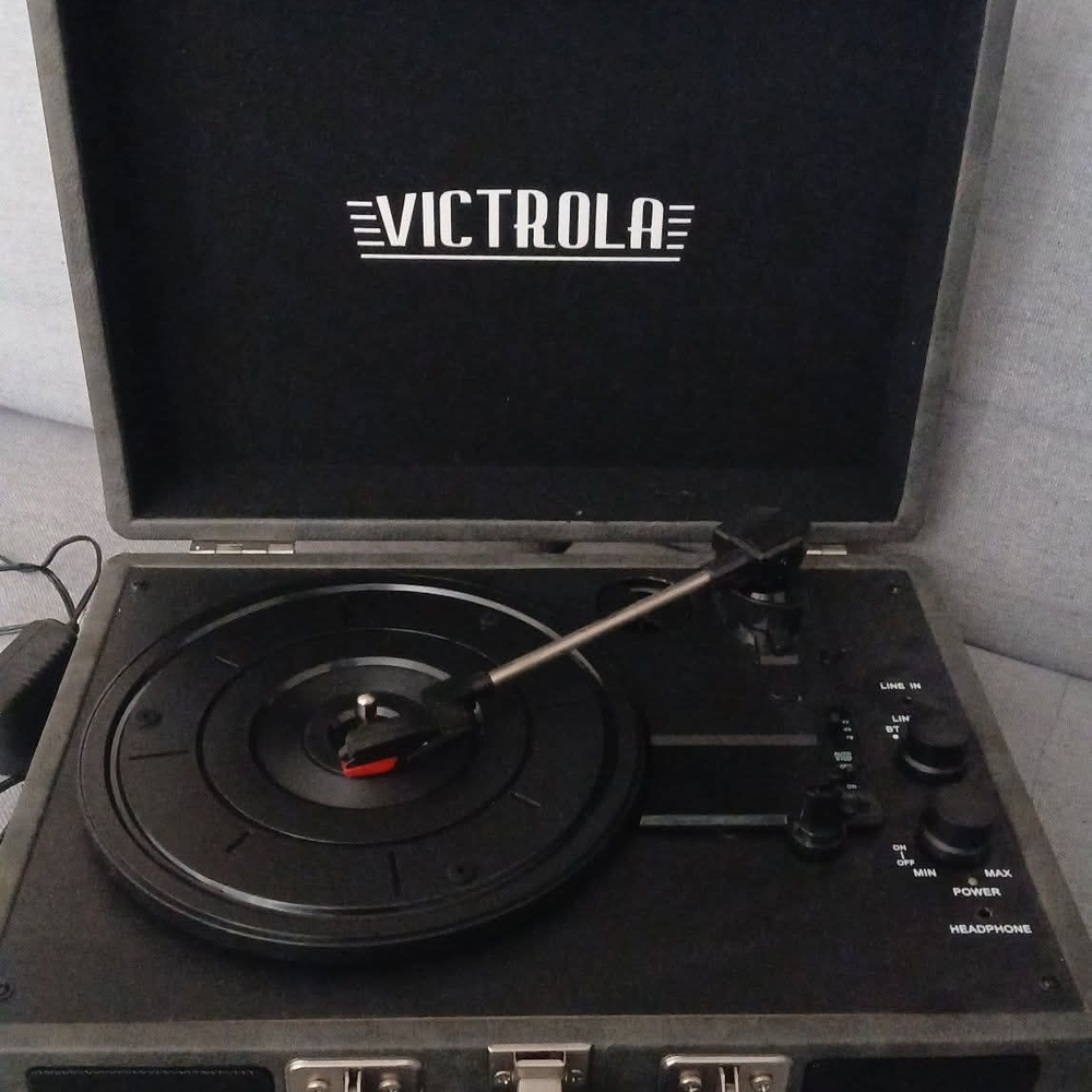 Victrola Black Portable Record Player